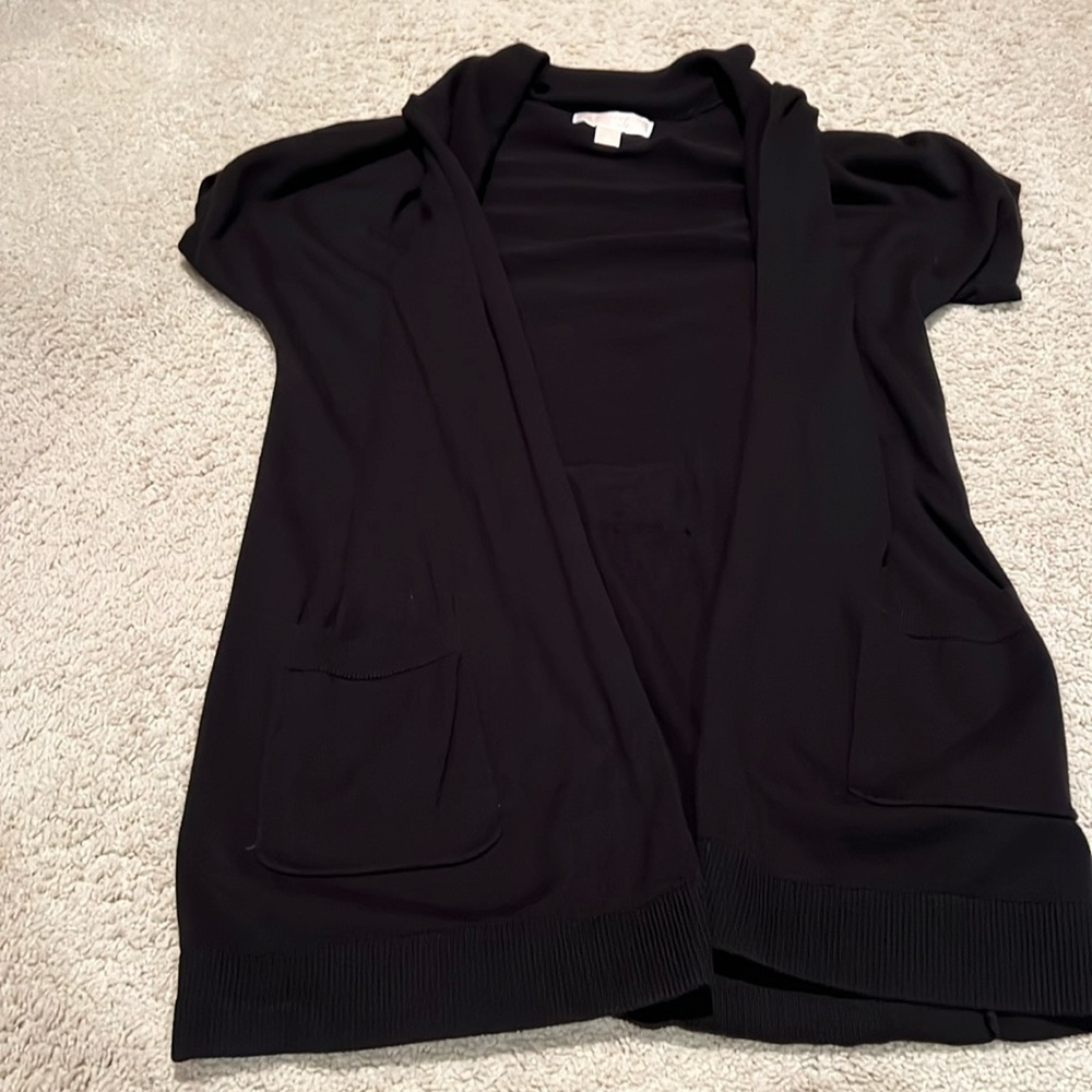 Michael by Michael Kors - Open Front Black Carnigan - Small
